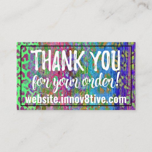 ご注文ありがとうございますInnov8tive Poshカード 名刺 (正面)