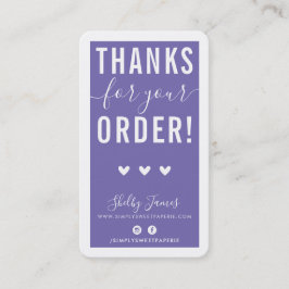 ご注文ありがとうございますINSERT PURPLE モダン. 名刺