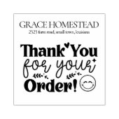 ご注文ありがとうございますSmall Business追加の名前 ラバースタンプ (インプリント)