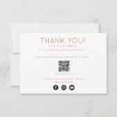 ご注文ありがとうございますTerracotta サンキューカード (裏面)