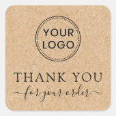 ご注文ありがとうクラフト見て感謝していく スクエアシール (正面)