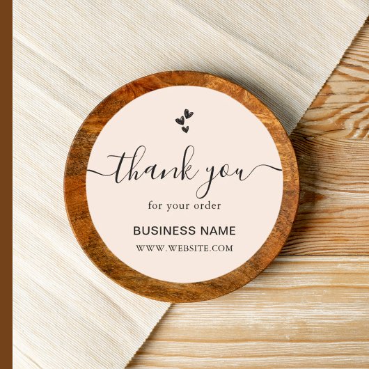 ご注文ありがとう - フェミニンピンク ラウンドシール