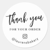 ご注文ありがとう 小規模ビジネス包装 ラウンドシール (正面)