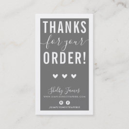 ご注文いただきありがとうございますモダン灰色 名刺