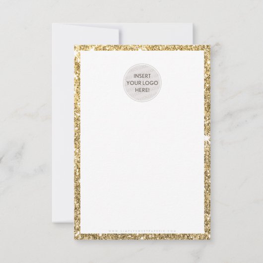 ご注文いただきありがとうございますモダン黒金ゴールド サンキューカード (裏面)