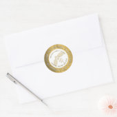 ご注文いただきありがとうございます金ゴールドビー養蜂名 ラウンドシール (封筒)