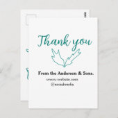 ご注文いただきありがとうございます ウェブサイトの会社名 ポストカード (正面/裏面)