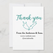 ご注文いただきありがとうございます　ウェブサイトの会社名 招待状 (裏面)