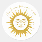 「ご注文いただきありがとうございます」カスタムとGolden Sun ラウンドシール (正面)