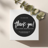 ご注文いただきありがとうございます - カスタム ブラック ビジネス ラウンドシール