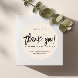 ご注文いただきありがとうございます カスタム ベージュ ビジネス ラウンドシール