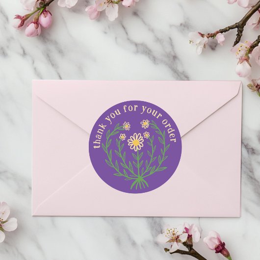 「ご注文いただきありがとうございます」デイジーデザイン カスタム ラウンドシール