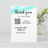 ご注文いただきありがとうございますq r連絡詳細s 招待状 (スタンド正面)