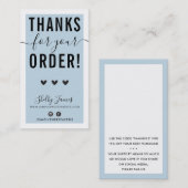 ご注文いただきありがとうござ淡い色のいます 名刺 (正面/裏面)