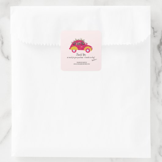 ご注文おもしろいフローラ スクエアシール (バッグ)