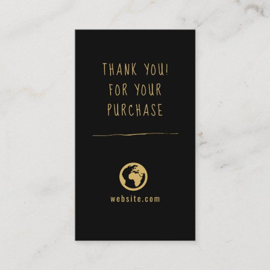 ご注文おもしろい金ゴールドとブラック エンクロージャーカード (正面)