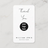 ご注文とソーシャルメディアのアイコンをありがとう 名刺 (正面)