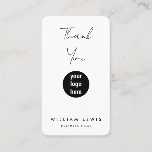 ご注文とソーシャルメディアのアイコンをありがとう 名刺 (正面)