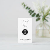 ご注文とソーシャルメディアのアイコンをありがとう 名刺 (スタンド正面)