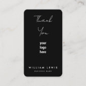 ご注文とソーシャルメディアのアイコンをありがとう 名刺 (正面)