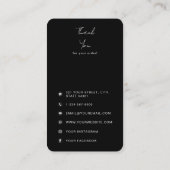 ご注文とソーシャルメディアのアイコンをありがとう 名刺 (裏面)