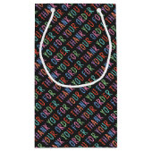 ご注文に感謝カラフルシンプルモダン スモールペーパーバッグ (裏面)