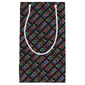 ご注文に感謝カラフルシンプルモダン スモールペーパーバッグ (正面)