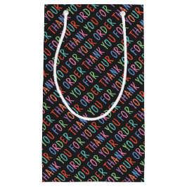 ご注文に感謝カラフルシンプルモダン スモールペーパーバッグ