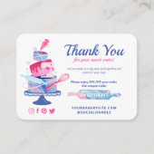 ご注文のクーポンコードをありがとうございます。ベーカリーコード エンクロージャーカード (正面)