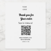 ご注文のスキャンありがとうございます 当社のロゴをレビュー ワインラベル (シングルラベル)