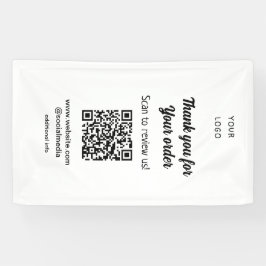 ご注文のスキャンありがとうございます 当社のロゴをレビュー 横断幕