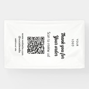 ご注文のスキャンに感謝します ビジネス ロゴを確認する 横断幕