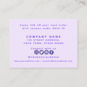 ご注文の名刺をありがとう エンクロージャーカード (裏面)