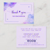 ご注文の名刺をありがとう エンクロージャーカード (正面/裏面)