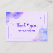 ご注文の名刺をありがとう エンクロージャーカード (正面)