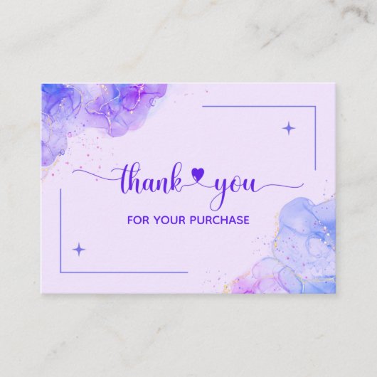 ご注文の名刺をありがとう エンクロージャーカード (正面)