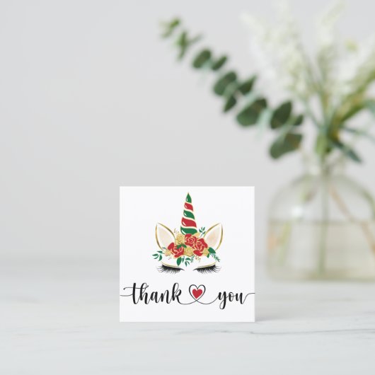 ご注文の感謝していためのクリスマスクラフトのスクリプト スクエア名刺 (スタンド正面)