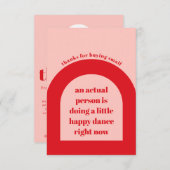 ご注文の感謝していレッドピンク、スモールビジネス エンクロージャーカード (正面/裏面)