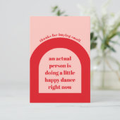 ご注文の感謝していレッドピンク、スモールビジネス エンクロージャーカード (スタンド正面)