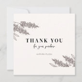 ご注文の感謝してい編集可能なフローラ サンキューカード (正面)