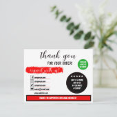 ご注文のSNSカードをありがとう サンキューカード (スタンド正面)