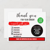 ご注文のSNSカードをありがとう サンキューカード (正面/裏面)