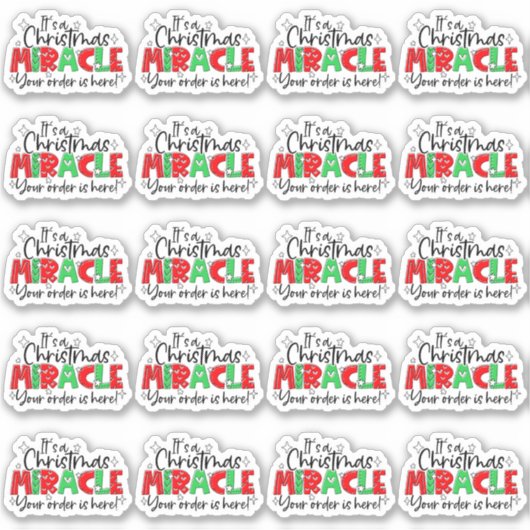 ご注文はクリスマス奇跡かわいいビジネス シール (正面)