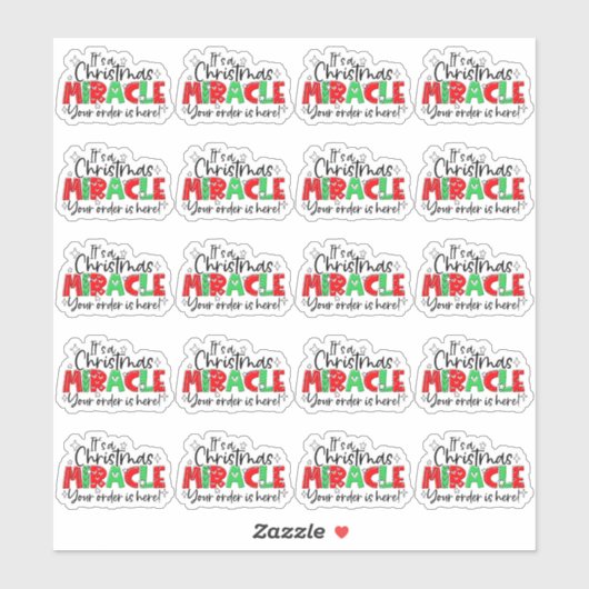 ご注文はクリスマス奇跡かわいいビジネス シール (シート)