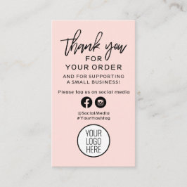 ご注文はブラック&ピーチピンク 名刺