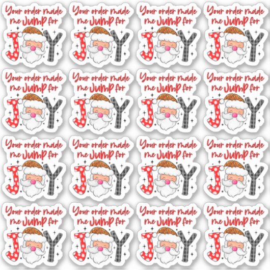 ご注文を受けてクリスマスサンタに飛び乗った シール (正面)