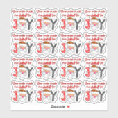 ご注文を受けてクリスマスサンタに飛び乗った シール (シート)