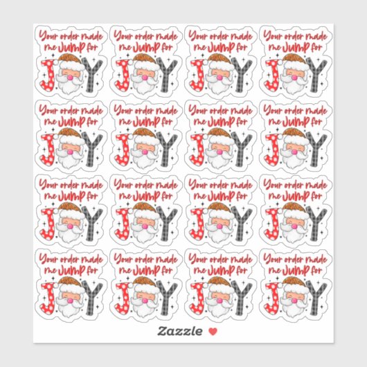 ご注文を受けてクリスマスサンタに飛び乗った シール (シート)