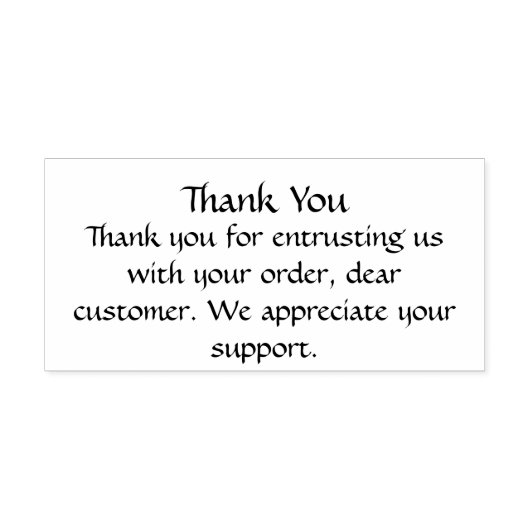 ご注文を頂き、誠にありがとうございます ラバースタンプ (インプリント)