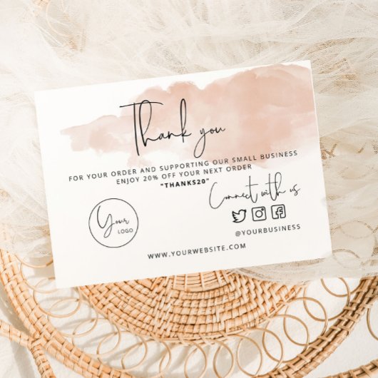 ご注文カードをありがとう。小型バスジンカード サンキューカード